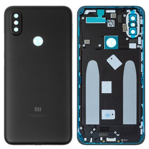 Panel trasero de carcasa puede usarse con Xiaomi Mi 6X, Mi A2, negra, M1804D2SG, M1804D2SI