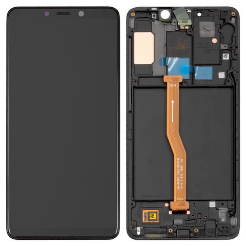Pantalla LCD puede usarse con Samsung A920F DS Galaxy A9 2018 , negro, con marco, Original, empaque industrial, #GH82 18308A GH82 18322A