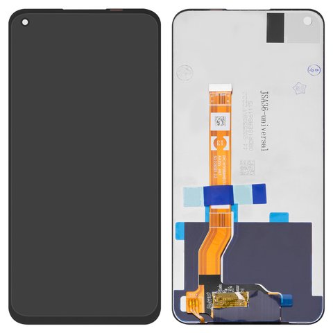 Pantalla LCD puede usarse con Oppo A36, A76, negro, sin marco, High Copy, CPH2375, BV06663M L01 MB00, AA255 BOEE, P6604H3L0 FPCA P1.1