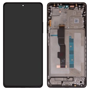 Pantalla LCD puede usarse con Xiaomi Redmi Note 13 5G, negro, con marco, High Copy, OLED 