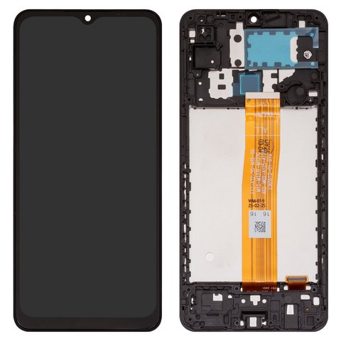 Pantalla LCD puede usarse con Samsung A127 Galaxy A12 Nacho, negro, con marco, High Copy