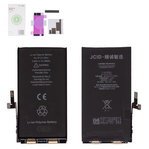 Batería JCID puede usarse con Apple iPhone 12, iPhone 12 Pro, Li Polymer, 3.83 V , 2815 mAh, sin mensaje de error, con cable plano integrado, no Pop Up