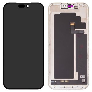 Pantalla LCD puede usarse con iPhone 17 Pro Max, negro, con marco, vidrio reemplazado