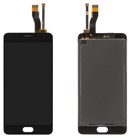 Дисплей для Meizu M5 Note, чорний, без рамки, Оригінал переклеєне скло , M621H, M621Q, M621C, M621M