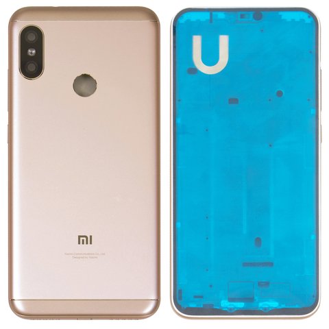 Корпус для Xiaomi Mi A2 Lite, Redmi 6 Pro, Original PRC , золотистый, M1805D1SG