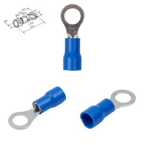 Наконечник RV 3,5 6, 6 мм, кільцевий, ізольований, синій, 10 шт., 2,5 4,0 мм²