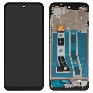 Дисплей для Motorola Moto G54, Moto G54 Power, черный, с рамкой, High Copy