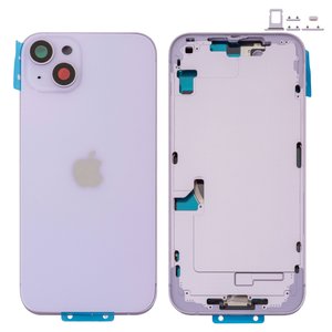 Корпус для iPhone 14 Plus, фиолетовый, с держателем SIM карты, с боковыми кнопками, Original PRC , EU Version, purple