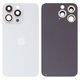Задняя панель корпуса для iPhone 13 Pro, серебристая, белая, со стеклом камеры, Silver, small hole