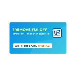 iRemove FMI OFF iPad Pro 11 inch 4th Gen  M2 лише WiFi моделі [iPad14,3]