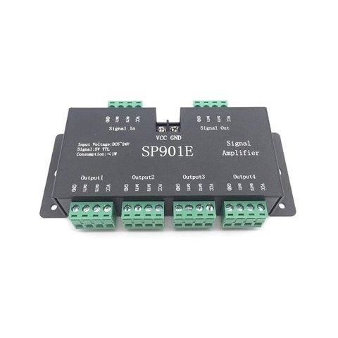 SPI усилитель TTL сигнала SP901E для SMART пикселей и лент 5 24В