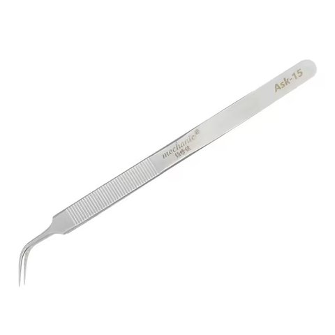 Пинцет монтажный Mechanic Ask 15, изогнутый