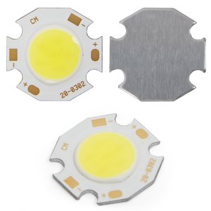 COB LED Chip 3 W (cold white, 250 lm, 300 mA, 9-12 V) COB LED Chip 3 W (cold white, 250 lm, 300 mA, 9-12 V)